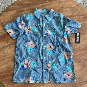 OshKosh Boys Hawaiian Flower Button Up